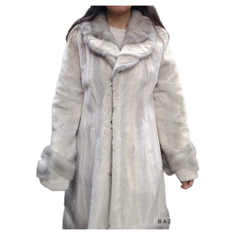 Brand New Sapphire sheared Mink Fur Coat reversible size 10 (M)