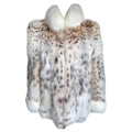 Rare bobcat belly lightweight lynx fur coat size 12-14 ~no duties