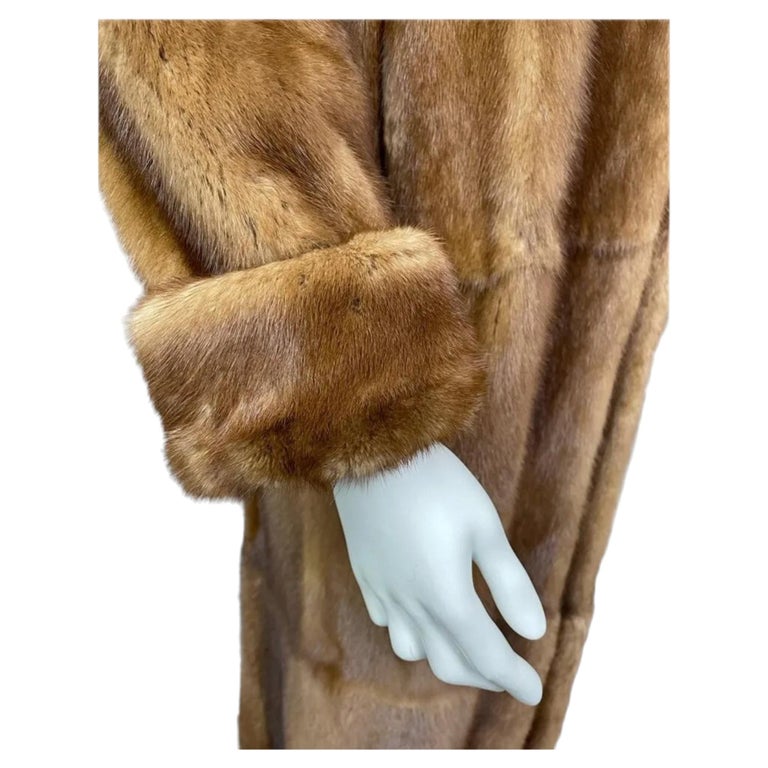 Brand new custom made whiskey female mink Fur coat men's 44 silk ~no duties