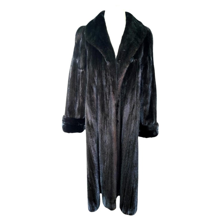 Birger Christensen Ranch Female Mink Fur Trench Coat (Size 14-16 M/L) ~no duties