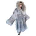 New lightweight Canadian lynx fur coat detachable hood size 24 XXL ~no duties