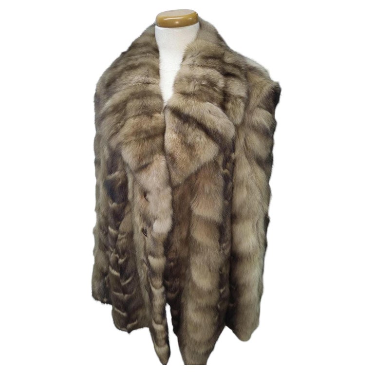 Men's Russian rare Tortora sable fur coat jacket size 44 ~no duties