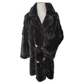 Brand New Zuki Sheared Beaver Fur Coat with Fur Trim (Size 14) ~no duties