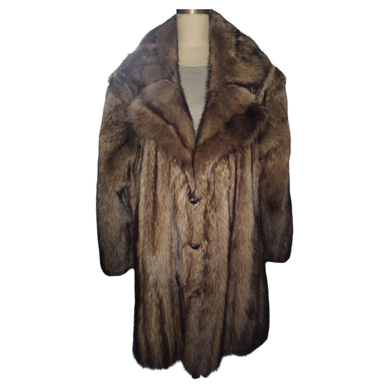 Big Tall Men's Fisher sable fur coat jacket size 2 XL ~no duties