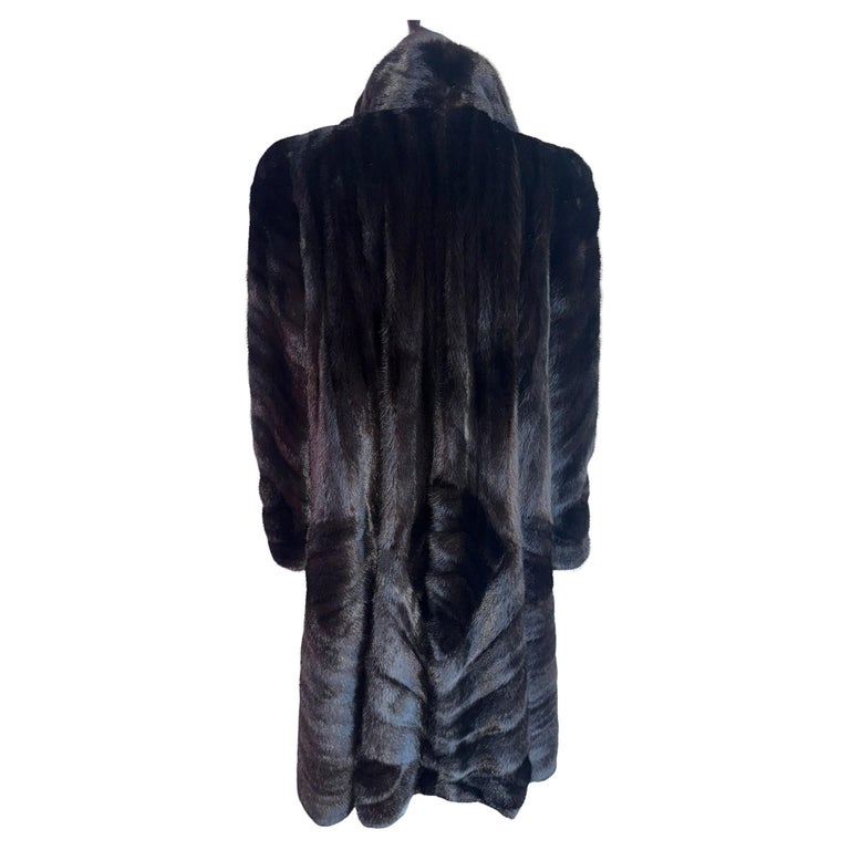 Christian Dior sectional mink fur coat size 16/L ~no duties